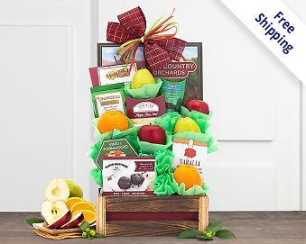 Item 508 - Fresh Fruit, Chocolate and Snacks Gift Basket FREE SHIPPING